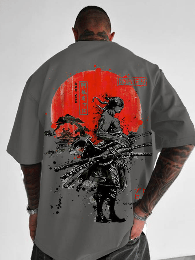 Zoro Anime Merchandise - Camiseta de algodón con estampado de