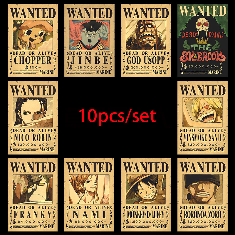 Zoro Anime Merchandise - 10 Piezas de Pósters de Anime