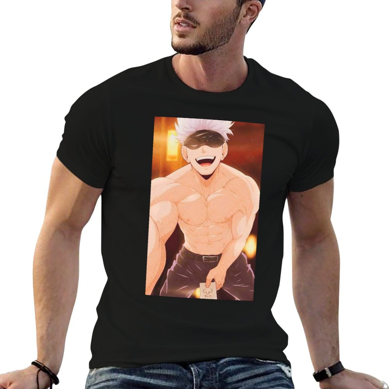Anime Merchandise For Men - Camiseta Gojo Satoru Merchandise, camisetas para