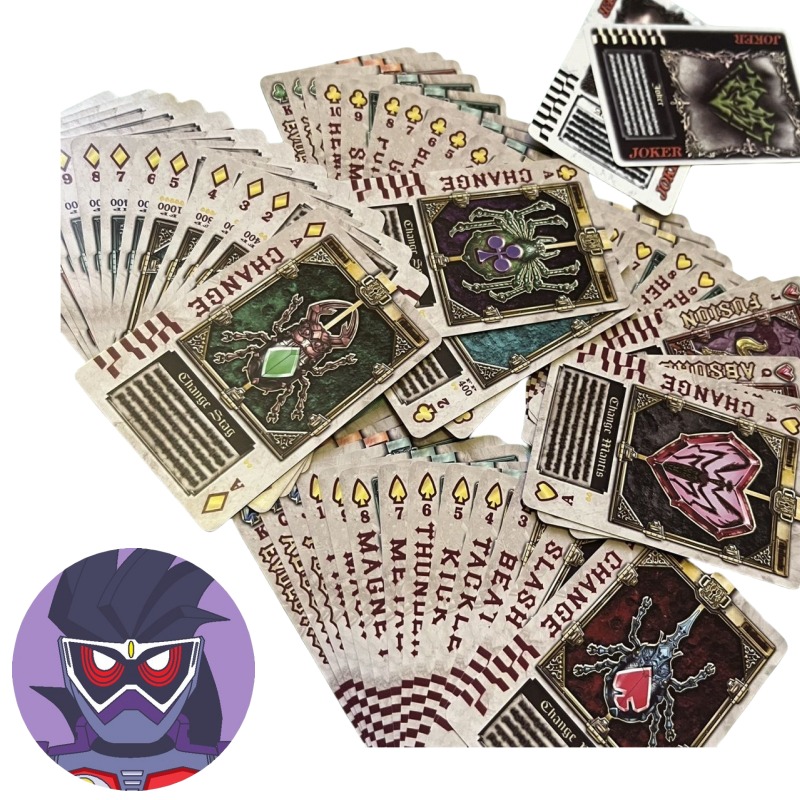 Themed Playing Card - Bandai Kamen Rider personajes de anime
