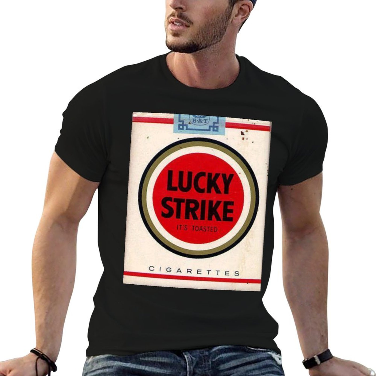 Anime Merchandise For Men - Camiseta Lucky Strike Merchandise, camiseta para