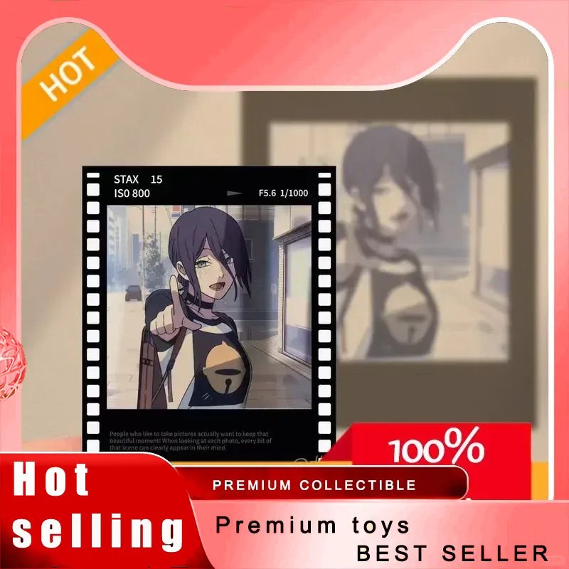 Anime Merchandise For Men - Tarjeta Transparente Estilo Polaroid de Chainsaw