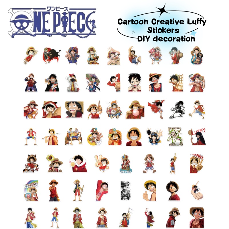 Anime One Piece Merchandise - Pegatinas de graffiti de dibujos animados