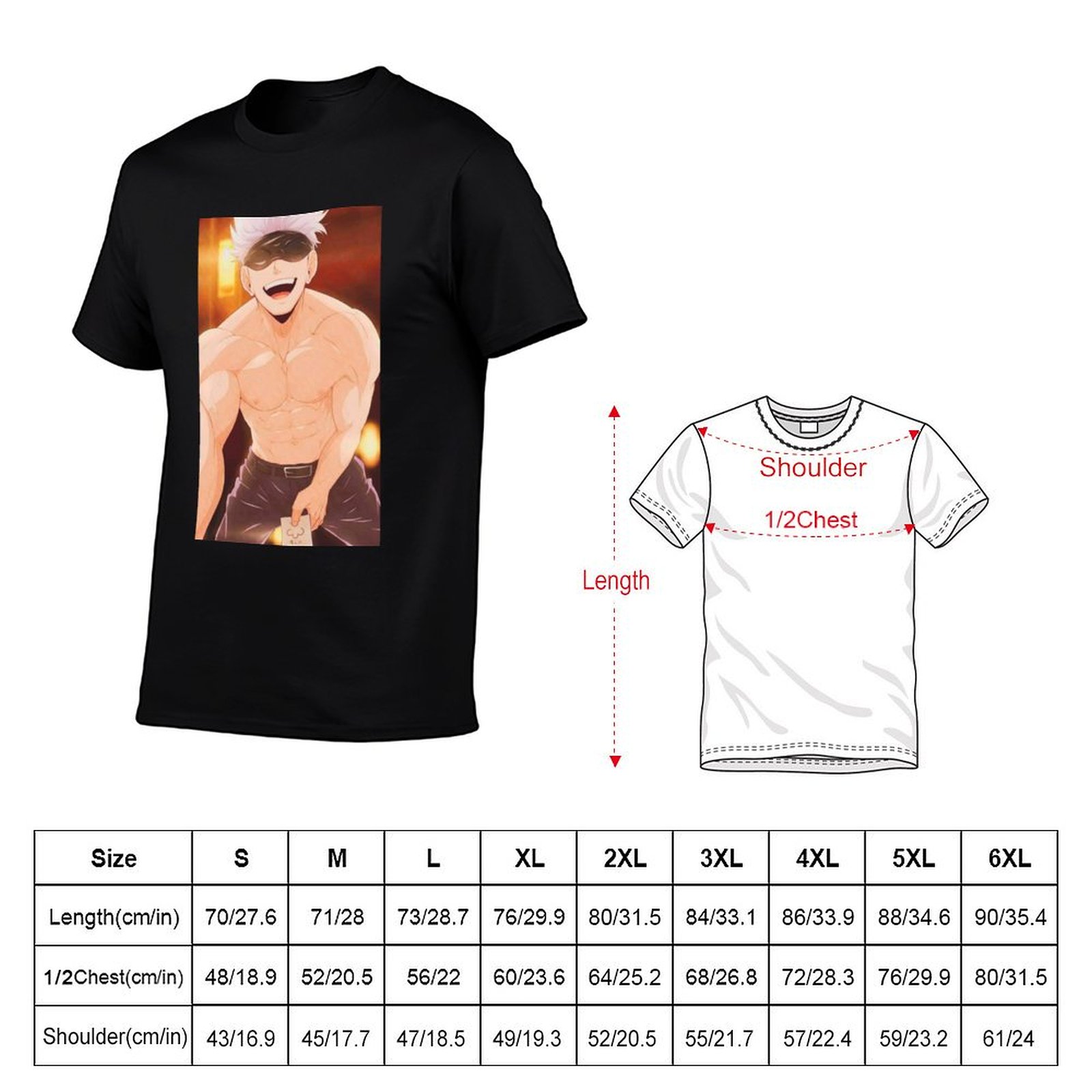 Camiseta Gojo Satoru Merchandi - Anime Merchandise For Men reseña y precio