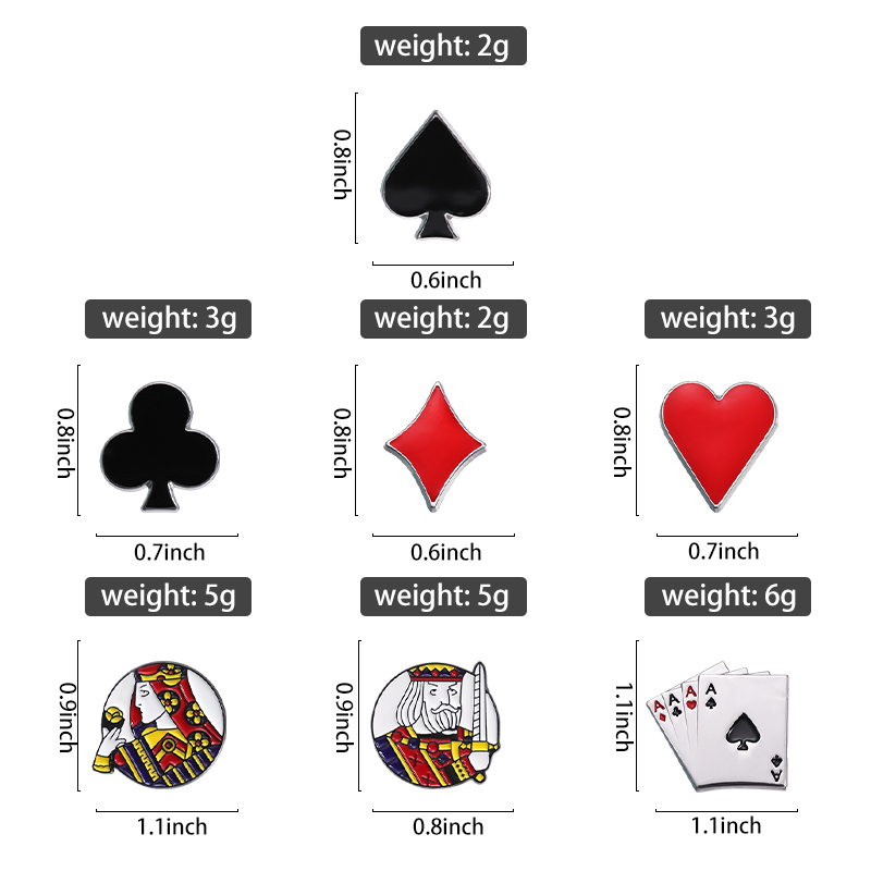 Alfileres esmaltados de naipes - Themed Playing Card reseña y precio