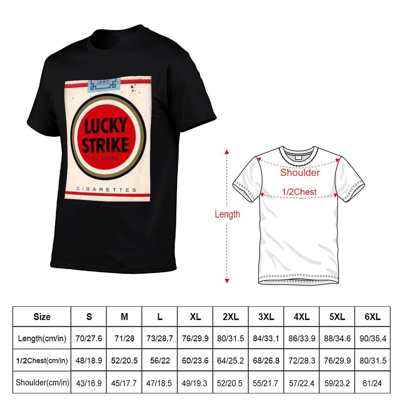 Camiseta Lucky Strike Merchand - Anime Merchandise For Men reseña y precio